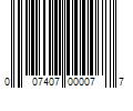 Barcode Image for UPC code 007407000077