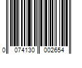 Barcode Image for UPC code 0074130002654