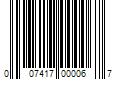 Barcode Image for UPC code 007417000067