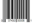 Barcode Image for UPC code 007430000051