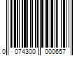 Barcode Image for UPC code 0074300000657