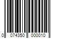 Barcode Image for UPC code 0074350000010