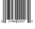 Barcode Image for UPC code 007459000070