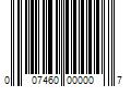 Barcode Image for UPC code 007460000007