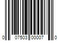 Barcode Image for UPC code 007503000070