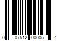 Barcode Image for UPC code 007512000054