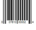 Barcode Image for UPC code 007610000024