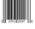 Barcode Image for UPC code 007613000076