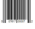 Barcode Image for UPC code 007617000072