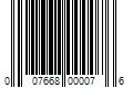 Barcode Image for UPC code 007668000076