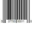 Barcode Image for UPC code 007700000118