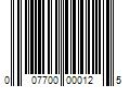 Barcode Image for UPC code 007700000125