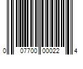 Barcode Image for UPC code 007700000224