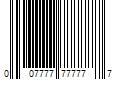 Barcode Image for UPC code 007777777777