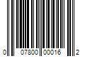 Barcode Image for UPC code 007800000162