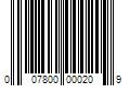 Barcode Image for UPC code 007800000209