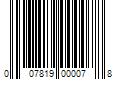 Barcode Image for UPC code 007819000078