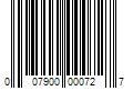 Barcode Image for UPC code 007900000727