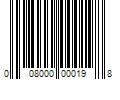 Barcode Image for UPC code 008000000198