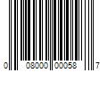 Barcode Image for UPC code 008000000587