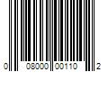 Barcode Image for UPC code 008000001102