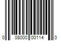 Barcode Image for UPC code 008000001140