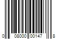 Barcode Image for UPC code 008000001478