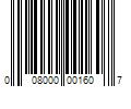 Barcode Image for UPC code 008000001607