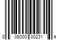 Barcode Image for UPC code 008000002314