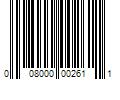 Barcode Image for UPC code 008000002611