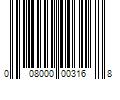 Barcode Image for UPC code 008000003168