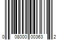 Barcode Image for UPC code 008000003632