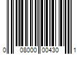 Barcode Image for UPC code 008000004301