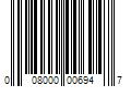 Barcode Image for UPC code 008000006947