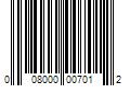 Barcode Image for UPC code 008000007012