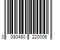 Barcode Image for UPC code 0080480220006