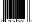 Barcode Image for UPC code 008100000074