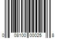 Barcode Image for UPC code 008100000258