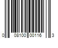 Barcode Image for UPC code 008100001163