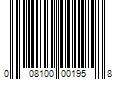 Barcode Image for UPC code 008100001958