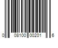 Barcode Image for UPC code 008100002016