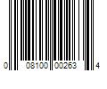 Barcode Image for UPC code 008100002634