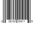 Barcode Image for UPC code 008100004119