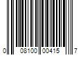 Barcode Image for UPC code 008100004157