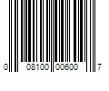 Barcode Image for UPC code 008100006007