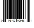 Barcode Image for UPC code 008100009961