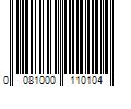 Barcode Image for UPC code 00810001101008