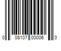 Barcode Image for UPC code 008107000060