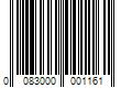 Barcode Image for UPC code 0083000001161