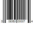 Barcode Image for UPC code 008353000074